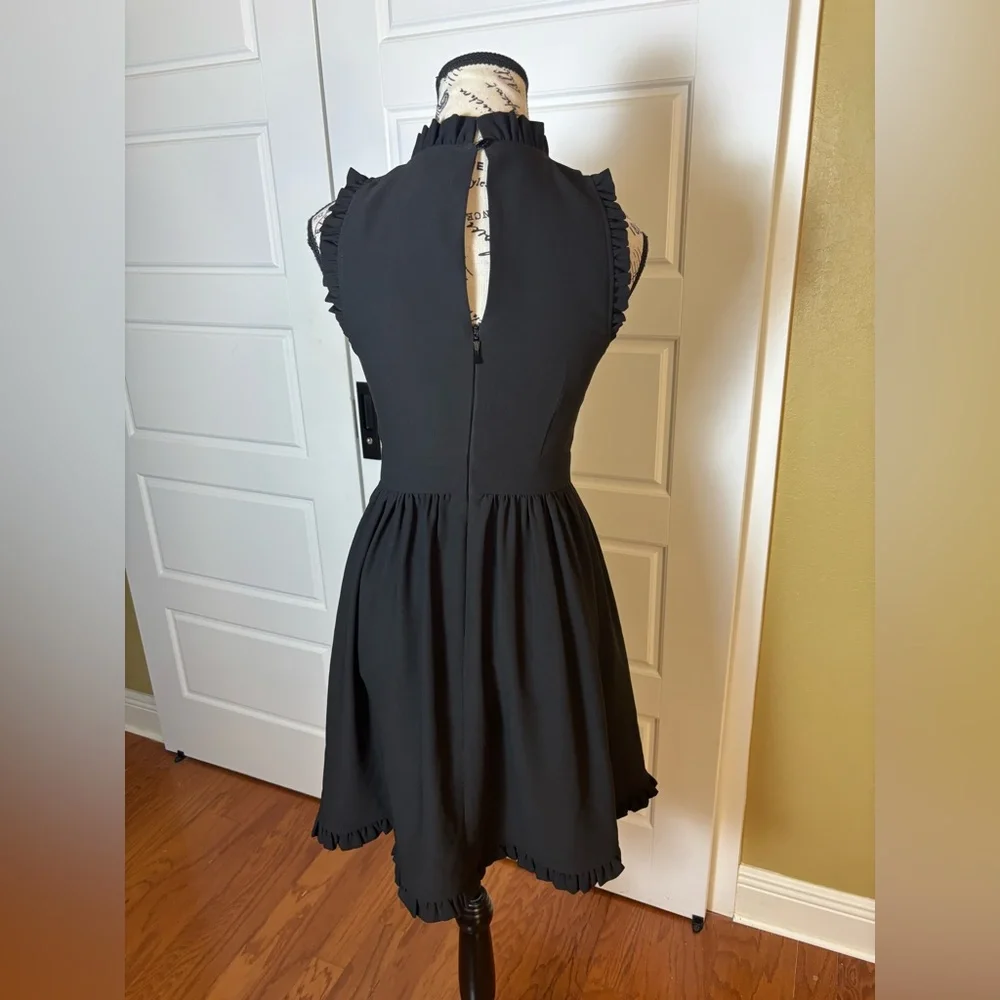 KATE SPADE Ma Cherie Black Ruffle Dress New Size 00 NWT - Picture 3 of 7